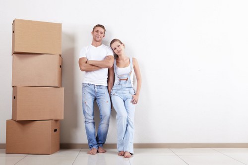 Removal van loading furniture for a house move in Wales