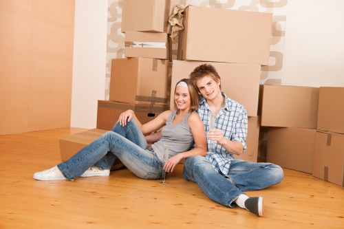 House removalists in Wales helping with a residential moving day
