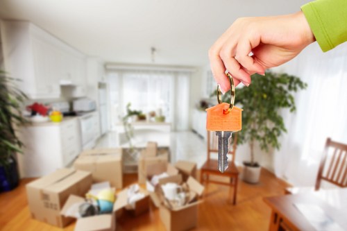 Local moving team providing packing services for a Welsh property