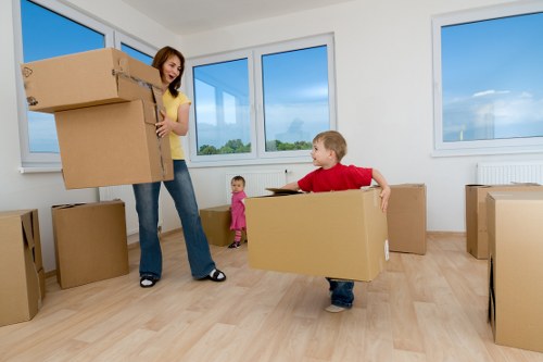 Delivery and unloading phase of a removals appointment
