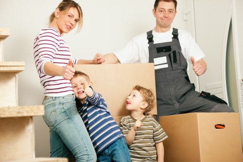 Professional removals van during a relocation in Wales
